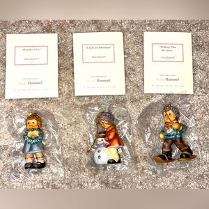 Studio Hummel Ornament Set of 3  Set 3